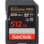 SanDisk 512 Go Extreme PRO carte SDXC + RescuePRO Deluxe, jusqu'à 200 Mo/s, UHS-I, Classe 10, U3, V30