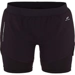 Pro Touch 2-in-1 Rufina III Shorts Femme, Noir, FR : 36/XS (Taille Fabricant : 34)