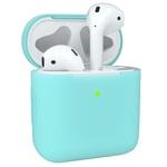 Protective Case for Apple AirPods 1 & 2 cover Silicone Case Soft Cover Turquoise