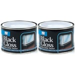 Non-Drip Black Gloss Paint 180ml x2