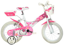 Dino Bikes - 144 R-HK - Vélo pour Fille 14 de 5 à 7 Ans - Hello-Kitty
