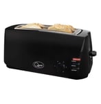 Quest BLACK 4-SLICE WIDE SLOT BAGEL MUFFIN TOASTER VARIABLE BROWNING & DEFROST