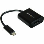 StarTech.com Adaptateur USB-C vers DisplayPort - 4K 60Hz/8K 30Hz - Dongle USB Type-C vers DP 1.4 HBR2 - Adaptateur USB-C Vidéo Compact (DP Alt Mode) - Compatible Thunderbolt 3 - Noir (CDP2DP)