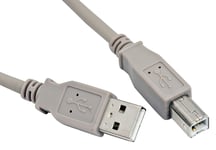 INECK® Câble printer USB 2.0 A vers B Mâle Câble Imprimante pour les Imprimantes HP Officejet Pro 8600 Plus, PhotoSmart 6520/ 7520, Canon MG5751, Lexmark MX310DN, Epson xp202/ xp225, etc