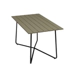 Grythyttan Stålmöbler - Bord B25A 120cm svart stativ ljusgrön ek - Matbord utomhus - Grön