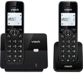 VTECH CS2001 Cordless Phone - Twin Handsets, Black