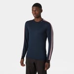 Helly Hansen Men's HH Lifa Stripe Crew Ski Base Layer Navy L