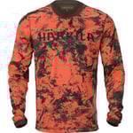 Härkila Men's Wildboar Pro L/S T-shirt XXL, Axis Msp Orange Blaze/Shadow Brown XXL male