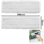 2PCS Microfiber Mop Cloths Reusable For Karcher WV2 5 Window Cleaner 260mm x 70