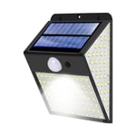 Utomhus LED vägglampa med solceller - 158 lampor Vitt ljus