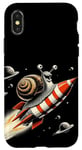 Coque pour iPhone X/XS Snail Astronaute Cosmic Blast Rocket