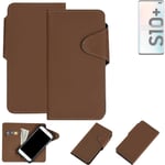 Protective cover for Samsung S10+ 128GB flip case faux leather brown mobile phon