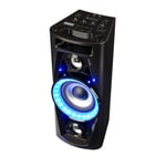 Bluetooth Speaker 5.5" 40 W RMS FM Radio System CD Player Audio USB MP3 Mic LED