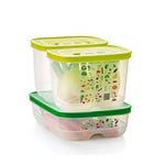 Tupperware FridgeSmart 3pc Starter Set - Includes 2x Small Deep (1.8L) and 1x Medium (1.8L) - Keeps Food Fresher For Longer - Secure Seal - Stackable for Easy Organisation - BPA Free - Tubs with Lid