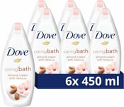 Dove Purely Pampering Almond Cream and Hibiscus Bath Soak with ¼ moisturising 