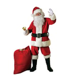Bristol Novelty Mens Deluxe Santa Claus Velvet Costume BN4885