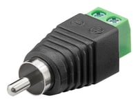 Goobay - Audio-Adapter - Rca Hane Till 2 Stifts Terminalblock (Paket Om 10)