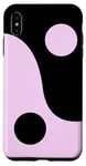 Coque pour iPhone XS Max Symbole minimaliste abstrait du yin yang rose et noir