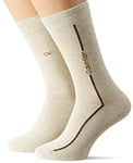 Calvin Klein Men's Logo Line Sock, Beige (Beige Blend), One Size