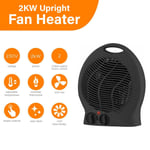 Fan Heater 2kw 2000w Portable Silent Electric Floor Table Hot Cold Air Upright 