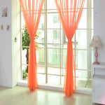 jieGorge 1 PCS Pure Color Tulle Door Window Curtain Drape Panel Sheer Scarf Valances, Home Decor for Easter Day (F)