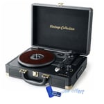 Platine vinyle stéréo vintage collection 33/45/78 tours avec enceintes intégrées - USB/SD/AUX - Clé USB 32gigas