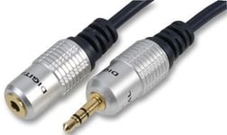 Cables 4 ALL 2m 3.5mm Jack Headphone Extension Cable / 3.5mm M-F/Screened/Gold / 2 Metres