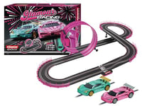 Carrera GO... Pink Action Racing Circuit de Course I Circuit de Course avec Voitures sous Licence | Jusqu'à 2 Joueurs | pour Enfants à partir de 6 Ans & Adultes