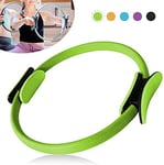 Double Handle Pilates Yoga Ring, Fitness Magic Circle Resistance Ring for Toning Abs,Thighs and Legs Pilates Fitness Circle Yoga Ring Double Handle Magic Circle for Full Body Toning Gymnastic,Green