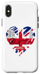 iPhone X/XS Cool UK Flag Heart Graphic Proud To Be British I Love London Case