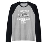 I survived the New York Earthquake NY Quake Raglan Baseball Tee
