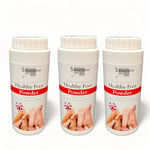 3 x ATHLETES HEALTHY FOOT POWDER MEDICATED TREATS AND PREVENTS ANTI FUNGAL 75g