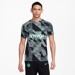Nike Chelsea Tränings T-Shirt Dri-FIT Pre Match - Grå/Svart/Grön adult DZ1335-066