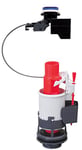 Wirquin 10724155 Mécanisme chasse d'eau wc double chasse avec bouton poussoir à câble Tronic, gris