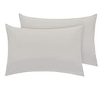 400 Thread Count Cotton Standard Pillow Cases Off White 2 Pack, 100% Long Staple Cotton Pillow Cases, Luxurious Soft Sateen Pillowcases Off White (2 PC 100% Cotton Off White 48cm x 74cm Pillow Cases)