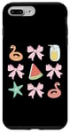 iPhone 7 Plus/8 Plus Pink And Orange Flamingo Floatie Bow Summer Beach Vibes Case