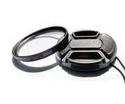 55mm Multi-Coated UV Protective Filter & 55mm Lens Cap Compatible for Nikon D5600 D3500 D3400 kit AF-P 18-55mm Lens, for Sony A7RIV A7RIII kit FE 28-70mm Lens (1+1 Pack)
