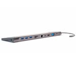 4smarts 4Smarts - 11-i-1 USB-C HUB/Dock-adapter för MacBook / Notebook Smartphone
