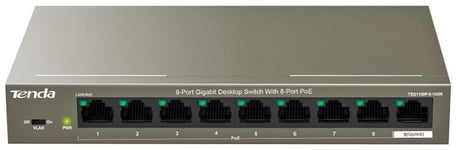 TENDA - 9 Port Gigabit Desktop Switch with 8 Port PoE