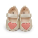 Baby Girls Pu Love Printing Princess Non-slip Toddler Shoes J 7-12months
