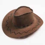 Western cowboyhatt böjd brätte utomhus toddler solhatt semester Coffee 56-58cm Coffee 56-58cm