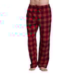Männs randiga pyjamasbyxor med fickor, randiga snörda elastiska casual byxor, hög midja och lätt stretch Red S