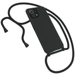 For Xiaomi Mi 11 Lite/5G/5G New Phone Case Band Cord Chain Case Black