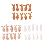 10pc 3 Colors Soft Mini Joint Rabbit Pendant Plush Bunny For Key Light Brown 0