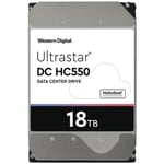 WD Ultrastar HC550 18TB 3.5 Enterprise HDD SATA 6Gb/s - 7200 RPM - 512MB Cache - 5 Years warranty - WUH721818ALE6L4