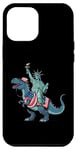 Coque pour iPhone 14 Plus Statue de la Liberté Dinosaure 4 Juillet Garçon Drapeau Américain