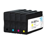 4 Ink Cartridges (Set) for HP Officejet Pro 276dw, 8600, 8610, 8620