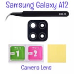 Samsung Galaxy A12 Back Camera Lens Glass Repair Kit + Tweezers and Clean Wipes