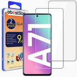 ebestStar - compatible with Samsung Galaxy A71 Screen Protector SM-A715F Premium Tempered Glass [x2 Pack] Shatterproof, 9H 3D Bubble Free [A71: 163.6 x 76 x 7.7mm, 6.7'']