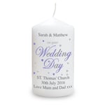 Personalised Wedding Day Candle